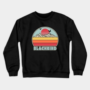 Blackbird Music Rock Abbey Retro Sunset Crewneck Sweatshirt